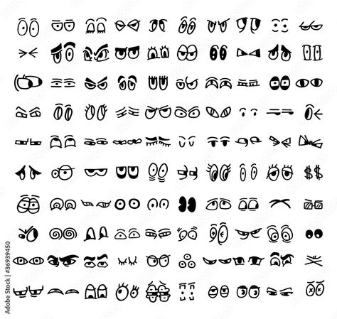 Drawn Eyes, Eyes Vector, Easy Graffiti, Easy Graffiti Drawings, Graffiti Wildstyle, 심플한 그림, Graffiti Text, Eye Expressions, Drawing Face Expressions