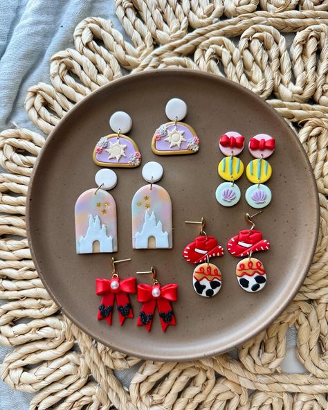 Our 2nd Release for our Disney Collection is coming this Sunday @ 7pm CT! Disney Earrings Clay, Disney Polymer Clay Earrings, Disney Clay Earrings, Disney Polymer Clay, Disney Earrings, Porcelain Earrings, Earrings Clay, Clay Stuff, Fun Jewelry