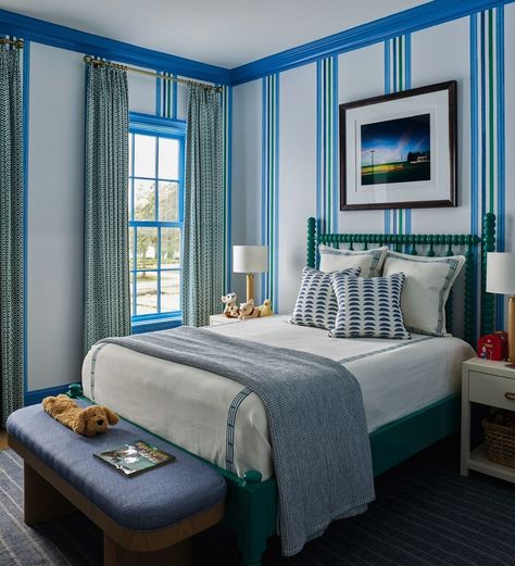 The Beautiful Bed Company | Love seeing our Harriett Spindle bed in custom green in this super cute boys room! 🙏 @andrewjhow photo @ericpiasecki Styling… | Instagram Headboard Vintage, Bed With Footboard, King Size Beds, Steel Bed Frame, Spindle Bed, Beautiful Bed, Steel Bed, Farrow And Ball Paint, Cleaning Wood