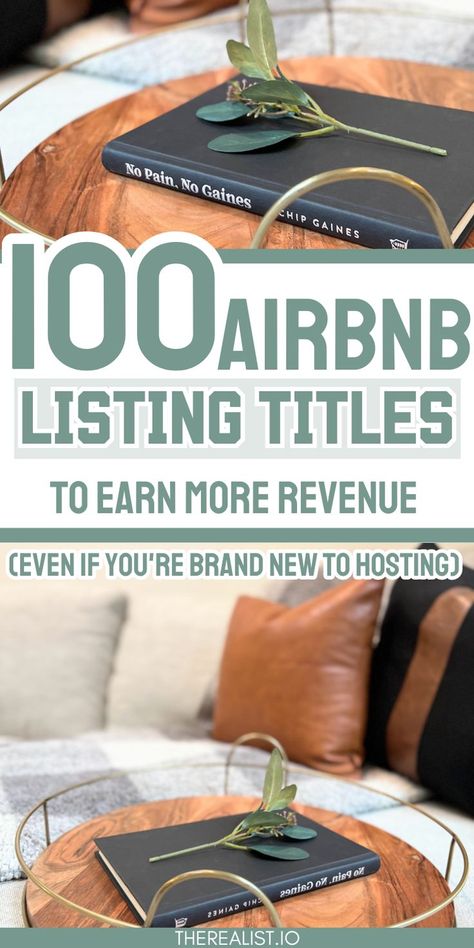 100 Highly Bookable Airbnb Listing Titles To Earn More Revenue How To Craft, Airbnb Host, Did You Know, The 100, Key