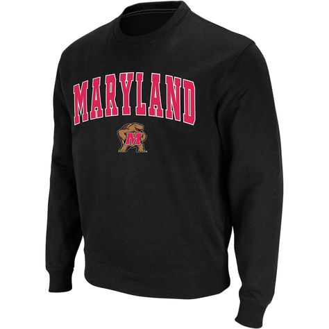 Maryland Terrapins, Arch Logo, Texas Tech Red Raiders, Red Raiders, Fabric Applique, Arkansas Razorbacks, Texas Tech, Logo Sweatshirt, Embroidered Fabric