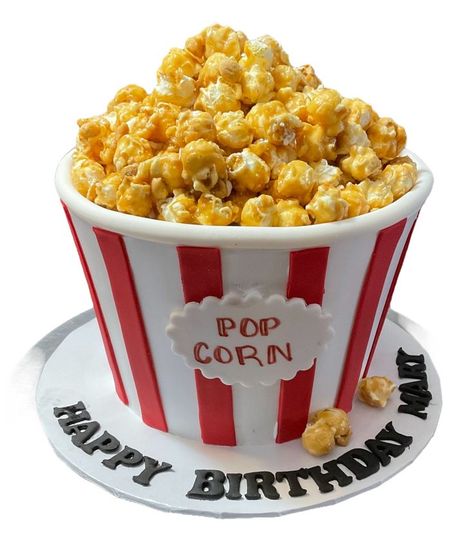 Popcorn Birthday, Birthday Cake Popcorn, Popcorn Cake, Popcorn Party, Snack Cake, Food Dessert, Popcorn, Birthday Decorations, Macaroni And Cheese