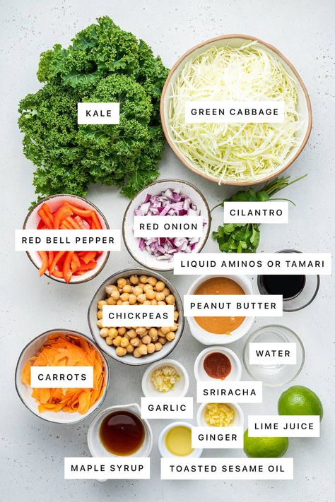 Kale and Cabbage Pad Thai Salad - Eating Bird Food Cabbage Pad Thai, Pad Thai Salad, Kale And Cabbage, Gf Ideas, Kale Cabbage, Eating Bird Food, Thai Salad, Cabbage Salad Recipes, Healthy Juice Drinks