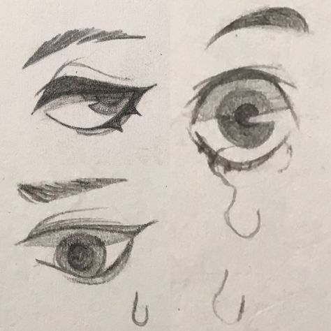 Sharp Anime Eyes, Sharp Eyes Anime, Sharp Eyes Drawing, Closed Eyes Drawing, Drawn Eyes, Cartoon Eyes Drawing, Eye Sketch, Manga Drawing Tutorials, Sketches Of People