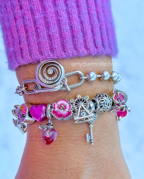 My Barbie bracelet 🩷 #mycharmcollection #mypandorabracelet #pandorapink #barbiepink #barbielove #barbieinspired #barbiejewelry… | Instagram Barbie Bracelet, Pandora Pink, Cuff Watch, January 20, Pandora Charms, Pinterest Likes, Charms, Bangles, Cuff