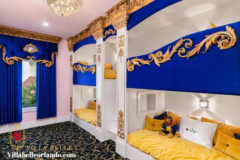 Princess Belle's Bedroom Beauty And The Beast Bedroom, Disney Themed Bedrooms, Disney Princess Room, Princess Bedrooms, Casa Disney, Florida Mansion, Disney Bedrooms, Disney Room Decor, Disney Furniture