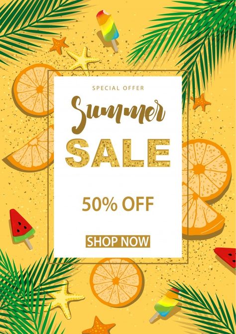 Summer sale banner Premium Vector | Premium Vector #Freepik #vector #banner #flyer #poster #sale Summer Sale Poster, Poster Sale, Summer Sale Banner, Vector Banner, Flyer Poster, Banner Template Design, Summer Theme, Sale Banner, Summer Sunset