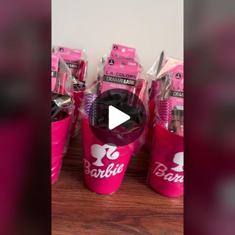 TikTok · Mariam Khan Barbie Goodie Bag Ideas, Barbie Cups, Barbie Party Favors, Birthday Barbie, La Colors, Ice And Spice, Barbie Party, Barbie World, Dollar Tree Diy