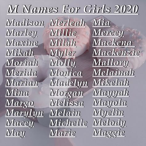 Names Starting With M, Old Fashion Girl Names, Names For Girls, Unique Girl Names, Best Character Names, Cool Baby Names, Fantasy Names