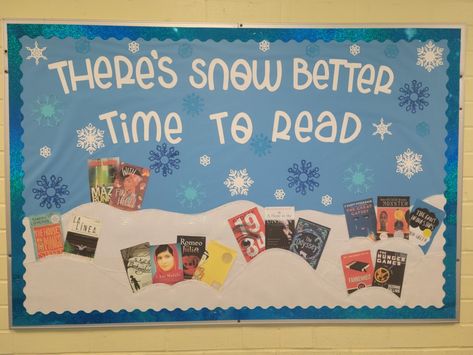 Christmas Bulletin Boards For Library, Winter Bulletin Boards Library, Library Holiday Bulletin Boards, Cozy Up With A Good Book Bulletin Board, Winter Bulletin Boards For Library, Winter Library Bulletin Board Ideas, Library Winter Bulletin Board Ideas, January Library Bulletin Boards, December Library Bulletin Boards