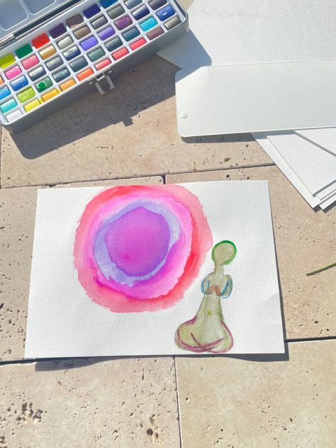 Aura Watercolor, Aura Painting, Drawing Inspo, Art Diy, Sofia, Aura, Canvas Painting, How Are You Feeling, Paint