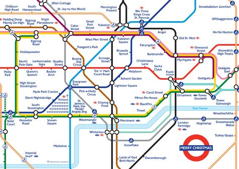 Alternative Tube Maps: Merry Christmas - Vict-o-o-o-o-o-o-o-o-o-o-o-o-o-o-ria. Happy Three Kings Day, London Tube Map, London Underground Map, Tube Map, Underground Map, Map Of London, London Holiday, We Three Kings, London Tube