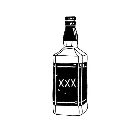 Liquor Tattoo Ideas, Whisky Tattoo, Liquor Bottle Tattoo, Bottle Tattoo Design, Whiskey Bottle Tattoo Design, Whisky Bottle Tattoo, Whiskey Bottle Tattoo, Liquor Bottle Tattoo Design, Jack Daniels Bottle Tattoo