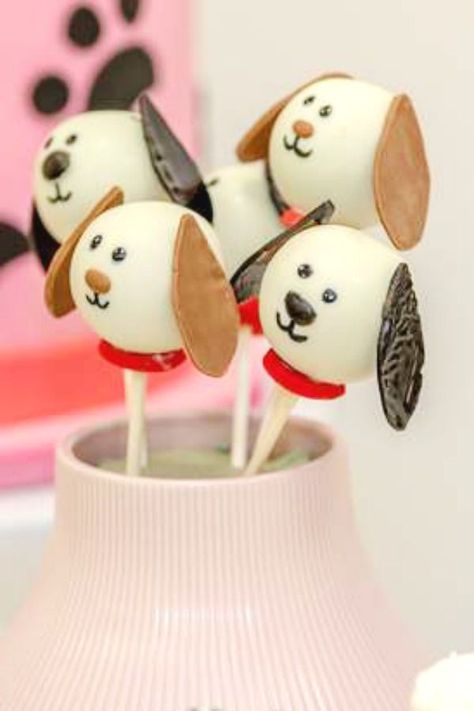 Dog Cake Pops Birthday Parties, Puppy Cake Pops, Dog Cakepops, Puppy Cakes For Girls Birthday, Puppy Cakes For Kids, Dog Cake Pops, Puppy Birthday Cake, Puppies Birthday, Puppy Dog Birthday Party