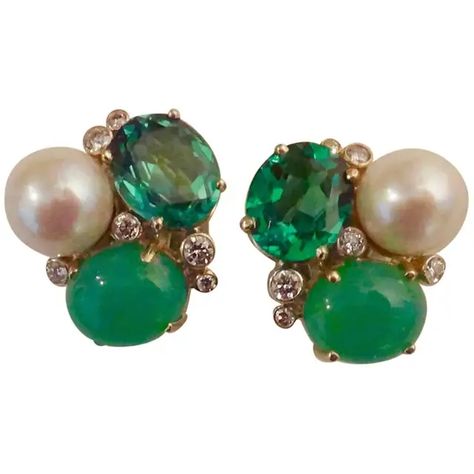 Michael Kneebone Jewelry - 261 For Sale at 1stdibs | jewelry by michael, mike jeweler 145, mike kneebone Pearl Diamond Dangle Earrings, Chrysoprase Jewelry, South Sea Pearls Earrings, Green Topaz, Pearl Jewelry Design, Fine Silver Jewelry, Silver Jewelry Earrings, Diamond Jewelry Designs, Classic Earrings