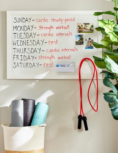 Home Gym Whiteboard, Gym Whiteboard, Picture Hanger, Workout Space, Wednesday Workout, Framed Chalkboard, Picture Hangers, Workout Rooms, Drywall