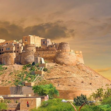 Rajasthani Arch, Jaisalmer Fort, Golden City, Ancient Warfare, Travel Asia, Jaisalmer, Architecture Painting, Panoramic View, Rajasthan India