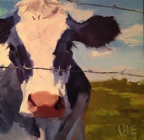 Daily Paintworks - "#146 Beloved" - Original Fine Art for Sale - ©️️️️ Patty Voje Grafika Vintage, Tapeta Galaxie, Kunst Inspiration, Farm Art, Cow Painting, Cow Art, Arte Sketchbook, Arte Inspo, Daily Paintworks