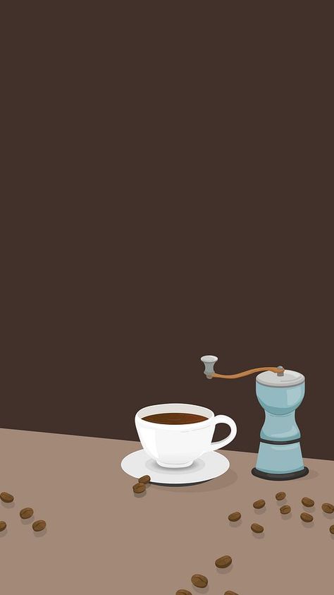 Brown coffee shop iPhone wallpaper | free image by rawpixel.com / Warapon Coffee Iphone Wallpaper, Coffee Shop Wallpaper, Coffee Aesthetic Wallpaper, Minimalist Iphone Wallpaper, Wallpaper Coffee, Iphone Wallpaper Cute, Iphone Wallpaper Iphone, Cute Coffee Shop, Wallpaper Illustration