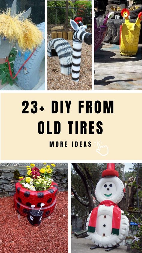 16 Unique Garden Containers To Elevate Your Landscape Painting Tires How To, Diy Tire Projects Garden Decorations, Upcycle Tires Garden, Projects With Old Tires, Tire Projects Garden Decorations, Diy With Old Tires, Ideas For Old Tires Backyards, Backyard Tire Ideas For Kids, Old Tire Planters Diy Projects