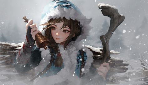 ArtStation - snow - personal project, Dao Trong Le Wallpaper Winter, Drawing Process, Art Station, Personal Project, Pictures To Draw, Fantasy Character Design, Cyberpunk, Character Inspiration, Game Art