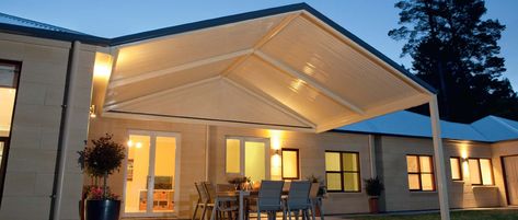 Outback® Gable | Stratco Pool Area Landscaping, Gable Patio, Gutter Colors, Hot Tub Pergola, Patio Entertaining, Landscape Stairs, Pergola Carport, Pergola Pictures, Modern Outdoor Patio