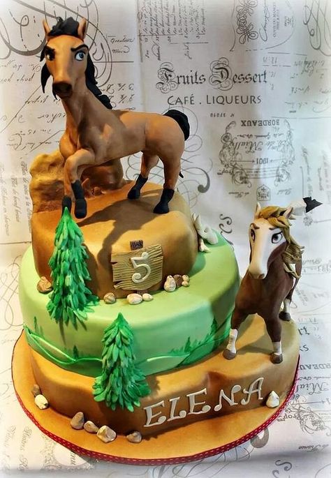 Horse Birthday Cake, Spirit And Rain, Horse Birthday Parties, Horse Cake, Horse Party, Horse Birthday, Animal Cakes, Wild Horse, 4th Birthday Parties