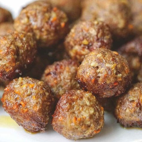 Meat Finger Foods, Meatballs For Baby, Meat For Babies, Cauliflower Nuggets, Chicken Baby Food, Ground Beef Meatballs, Sweet Potato Fritters, Healthy Banana Muffins, Easy Baby Food Recipes