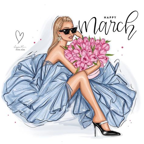 1,805 Likes, 31 Comments - 𝐀𝐫𝐭𝐢𝐬𝐭 / 𝐅𝐚𝐬𝐡𝐢𝐨𝐧 𝐈𝐥𝐥𝐮𝐬𝐭𝐫𝐚𝐭𝐨𝐫 (@ksenia_onegina) on Instagram: “Hello March ✨💕 ⠀⠀⠀⠀⠀⠀•Рисую иллюстрации на заказ(логотип ,визи�тки),пишите в Директ или на почту…” February Wallpaper, Glamour Decor, Happy March, Hello March, Fashion Clipart, Planner Art, Girly Wall Art, Girly Drawings, Illustration Art Girl