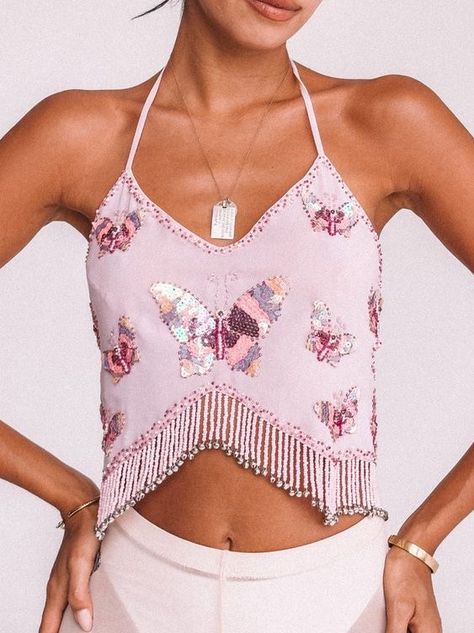 Beaded Butterfly, Taylor Swift Tour Outfits, Butterfly Top, Taylor Swift Outfits, Concert Fits, Festival Clothing, Outfits Casuales, Festival Outfits, Concert Outfit