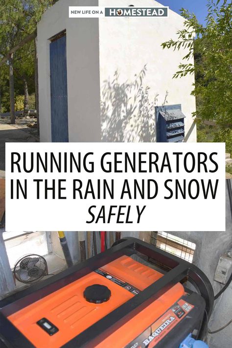 Protecting your generator from the elements is a must, but you cannot put it inside your house or garage - you need a specialized enclosure. #DIY #generator #selfreliance #offgird Generator House Ideas, Generator Shed, Diy Generator, Running In The Rain, Homesteading Skills, 1000 Life Hacks, Plastic Sheds, Generator House, Gas Generator