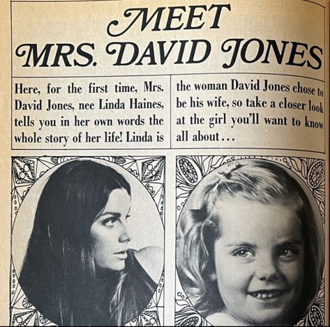 Linda Jones, Jones Family, Davy Jones, The Monkees, David Jones, The Beatles, Take That