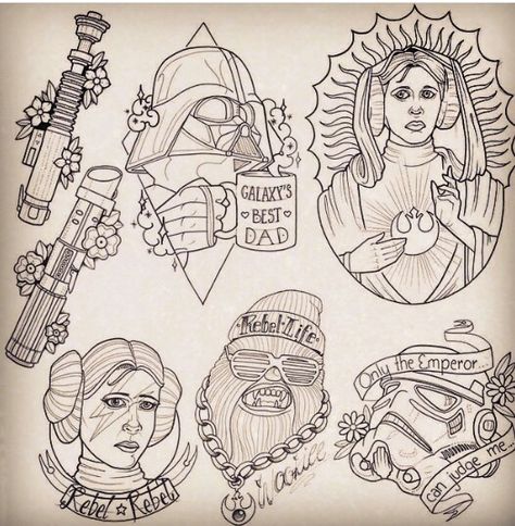 Filler Tattoos, Flash Tats, Tattoo Thoughts, Tenacious D, Tattoo Thigh, Tattoo Back, Tattoo Old School, Star Wars Tattoo, Sailor Jerry