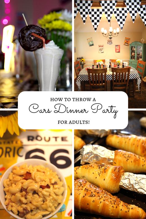 Cars Themed Dinner, Pixar Cars Party, Donut Tires, Cars Party Ideas, Themed Dinners Ideas, Family Movie Night Themes, Disney Themed Movie Night, Disney Movie Night Food, Bread Cones