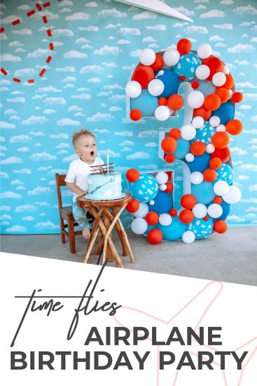 Time Flies Airplane Birthday Party: Tate Turns 3 || Time sure flies! Planning an airplane party and want to wow your guests? Check out how we focused on a few main decor pieces to make this airplane birthday party take off. The Skys the limit! One Year Flew By Birthday, The Skys The Limit, Skys The Limit, Time Flies Birthday, Planes Birthday Party, Planes Birthday, Airplane Baby Shower, Airplane Birthday Party, Airplane Baby