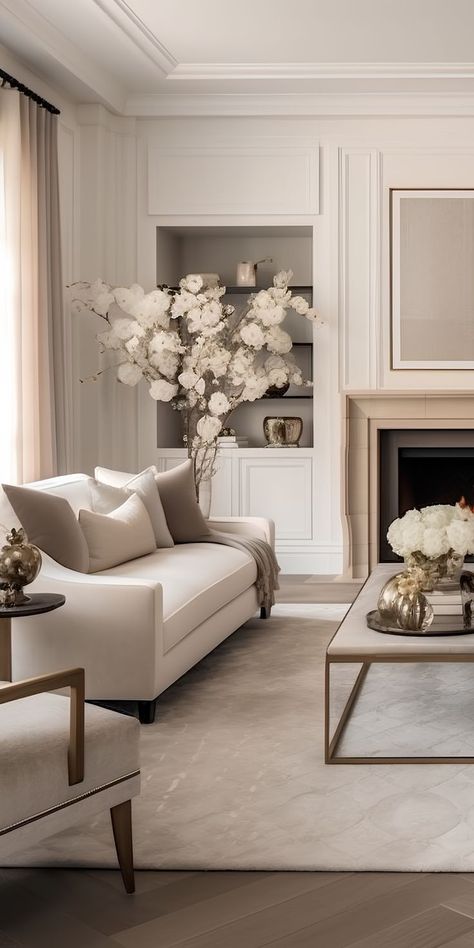 Laura Hammett Interiors, Quiet Luxury Interior Design, New Classic Living Room, Luxury Classic Interior, Formal Living Room Designs, Modern Classic Living Room, Feng Shui Living Room, Living Room Built Ins, Contemporary Living Room Design