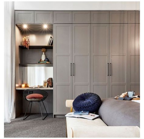 Freedom Wardrobes, Built In Dressing Table, Dc House, Fitted Wardrobes Bedroom, Flat Inspiration, Bedroom Built In Wardrobe, Bedroom Colour, Oak Interior, Kids Closet