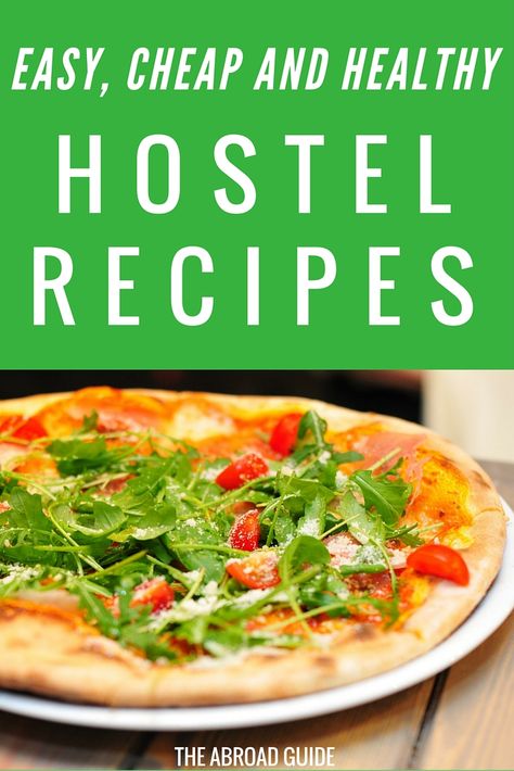 6 Easy, Cheap, and Healthy Hostel Recipes. Make these 6 meals while you're in a hostel to save money and also to eat a bit healthier. Make use of the hostel kitchen! Hostel Food, Hostel Tips, Hostel Life, Recipe For Two, Dinners Recipes, Cheap Healthy Meals, Travel Recipes, Vegan Soup Recipes, Healthy Travel