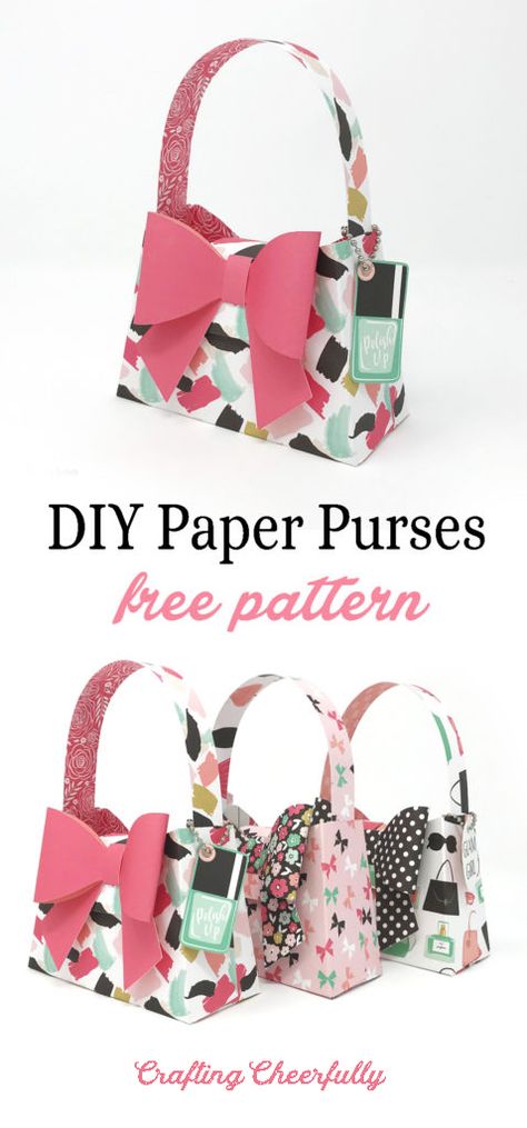 Diy Paper Purses, Paper Purses, Spa Gift Card, 3d Templates, Simpul Pita, Paper Purse, Gift Bags Diy, Purse Tutorial, Card Purse