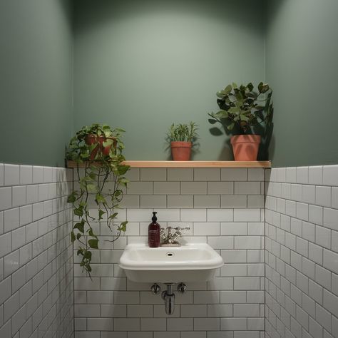 21 Small Bathroom Color Ideas – The DIY Desire Soft Green Bathroom, Small Green Bathroom Ideas, Small Bathroom Color Ideas, Bathroom Colour Ideas, Shower Paint, Bathroom Color Ideas, Blue Green Bathrooms, Teal Towels, Bathroom Wall Colors