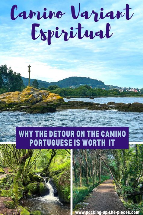 The Ultimate Guide For The Variante Espiritual Camino Route & Why It's Worth The Walk (2024) | Packing Up The Pieces Camino Routes, Camino Portuguese, Way Of The Cross, Seaside Village, The Camino, Guide Book, Small Towns, Spain, Walking