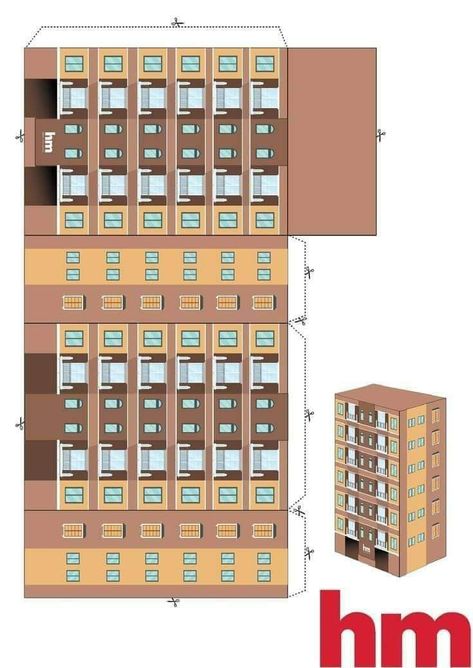 Paper City Printable, Paper Models House, Paper House Template, House Template, Cardboard Box Crafts, Tabletop Rpg Maps, Classroom Art Projects, Diy Doll Miniatures, Paper City