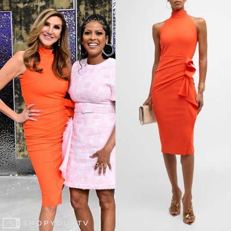 Tamron Hall Show: June 2024 Heather McDonald ’s Orange Halter Neck Dress Heather Mcdonald, Morning Live, Tamron Hall, Escape The Night, Doom Patrol, A Discovery Of Witches, Halter Neck Dress, 90 Day Fiance, Chicago Pd