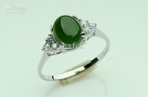 Green Jade Ring Jade Wedding Ring, Jade Engagement Ring, Green Jade Ring, Jade Wedding, Jade Rings, Dream Rings, Ring Cuts, Antique Jade, Green Stone Rings