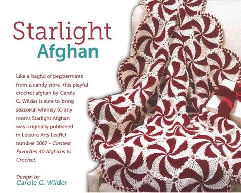 Starlight Afghan ePattern Peppermint afghan crochet pattern #crochet #crochetafghan Crocheting Tutorials, Motifs Afghans, Christmas Afghan, Confection Au Crochet, Crochet Geek, Crochet Quilt, Crochet Simple, Afghan Patterns, Afghan Pattern