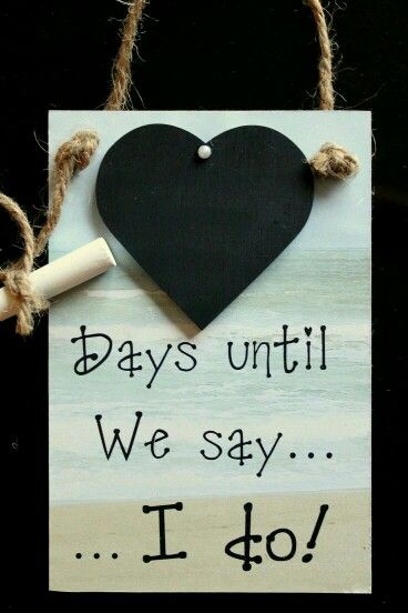 Chalkboard countdown sign... Countdown Wedding, Wedding Countdown, Engagement Gifts For Couples, Chalkboard Wedding, Beach Destination Wedding, Bridal Shower Signs, Beach Theme Wedding, Wedding Crafts, Love Is In The Air