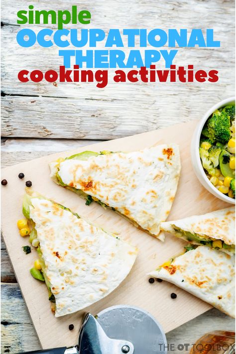 Simple occupational therapy cooking activities. Use these family friendly recipes for kids to work on functional skills while getting the kids involved at home and learning at the same time. Use these healthy recipes for kids to work on cooking with preschoolers and cooking for elementary kids. Cooking With Kids Recipes, Simple Meal Prep Ideas, Simple Meal Prep, Preschool Cooking, Cooking Activities, Cheesecake Bites Recipe, Kids Cooking Recipes, Executive Function, Kids Healthy