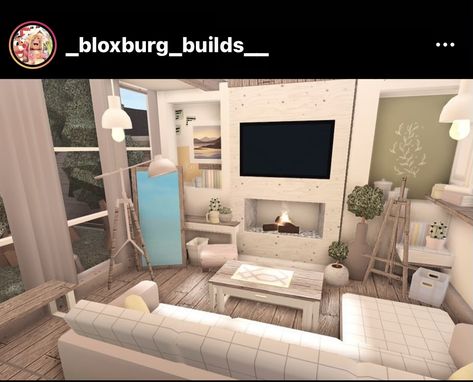 3x4 Living Room Bloxburg, Sala Bloxburg, Sala Grunge, Blocksburg House, Roblox Builds, Bloxburg Rooms, Bloxburg Hacks, Roblox Ids, House Ideas Bedroom