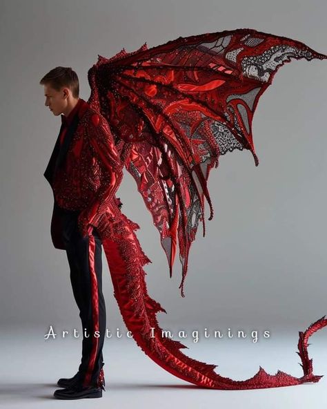 Female Dragon Costume, Dragon Wing Costume, Woman Dragon Costume, Dragon Fashion Design, Dragon Core Outfits, Dragon Wings Cosplay, Dragon Inspired Outfits, Dragon Halloween Costume, Dragon Cosplay