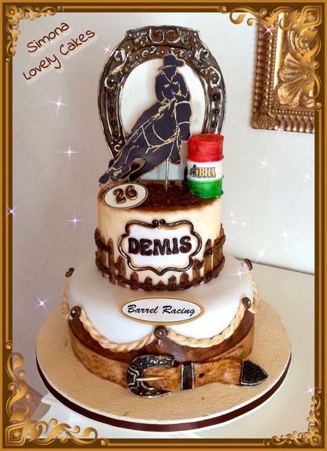 Barrel Racing Party Ideas, Barrel Racing Birthday Cake, Barrel Racing Birthday Party Ideas, Barrel Racing Cake, Western Birthday Cakes, Racing Cake, Barrel Racing Quotes, Horse Birthday Cake, Racing Party